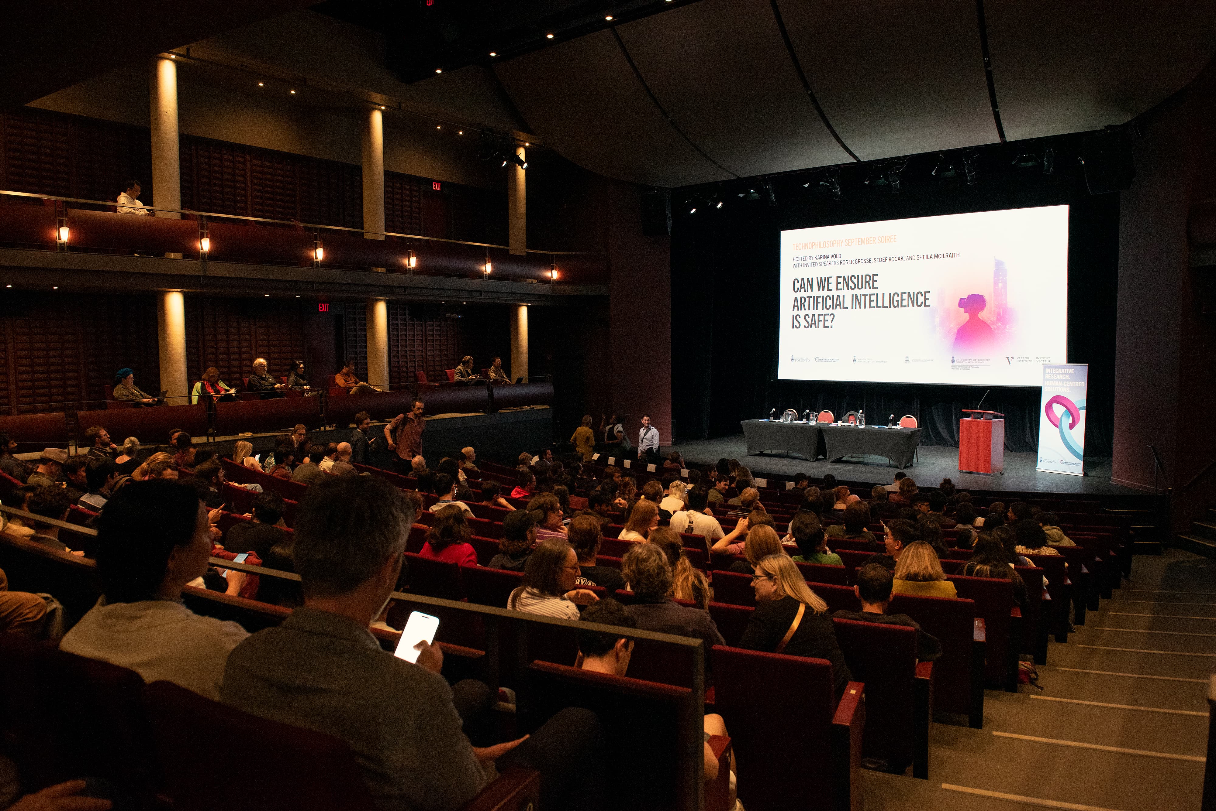 audience Audience seated at the Isabel Bader Theatre attending the Technology September Soiree