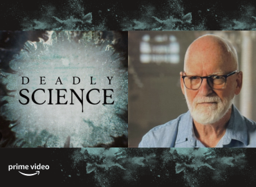 Photo of Professor Brian Baigrie and a legend that reads Show Deadly Science on top of a dusty cloud