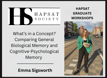 HAPSAT Graduate Workshops-Emma Sigsworth on a major street