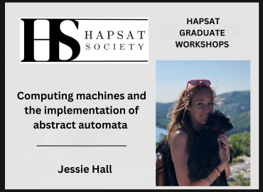 HAPSAT Graduate Workshops-Jessie Hall holding a black dog