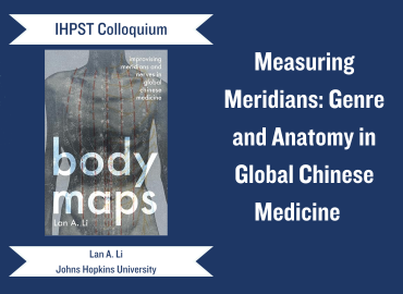 Event graphic showing the title of the Colloquia and The cover of *Body Maps* It features a human silhouette filled with abstract patterns. 