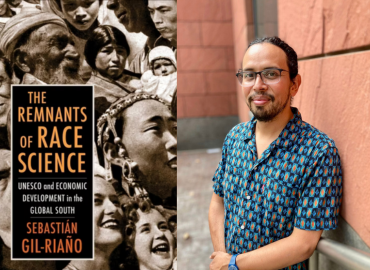 Left: Cover of The Remnants of Race Science - Right: Sebastián Gil-Riaño IHPST Alumni 